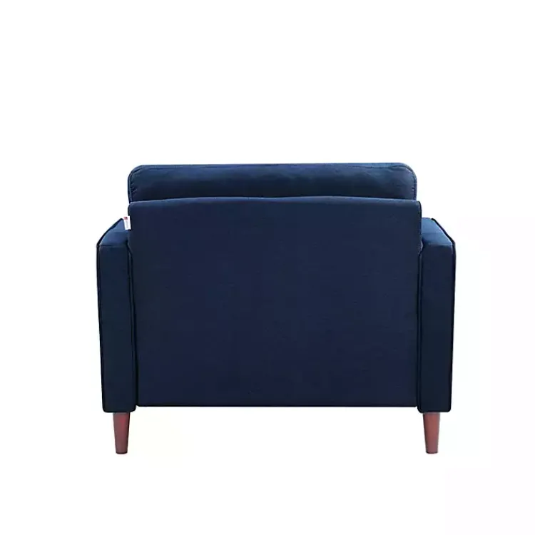 Accent Chairs-Kirklands Home Navy Chelsea Modern Accent Chair Blue
