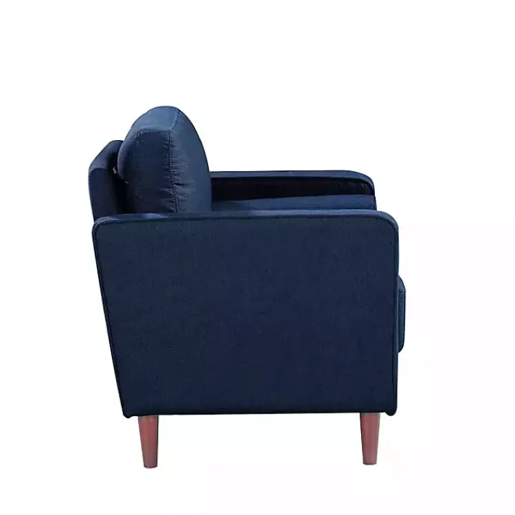 Accent Chairs-Kirklands Home Navy Chelsea Modern Accent Chair Blue