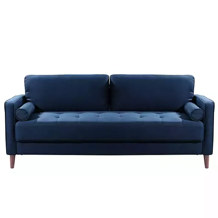 Sofas & Loveseats-Kirklands Home Navy Chelsea Modern Sofa Blue
