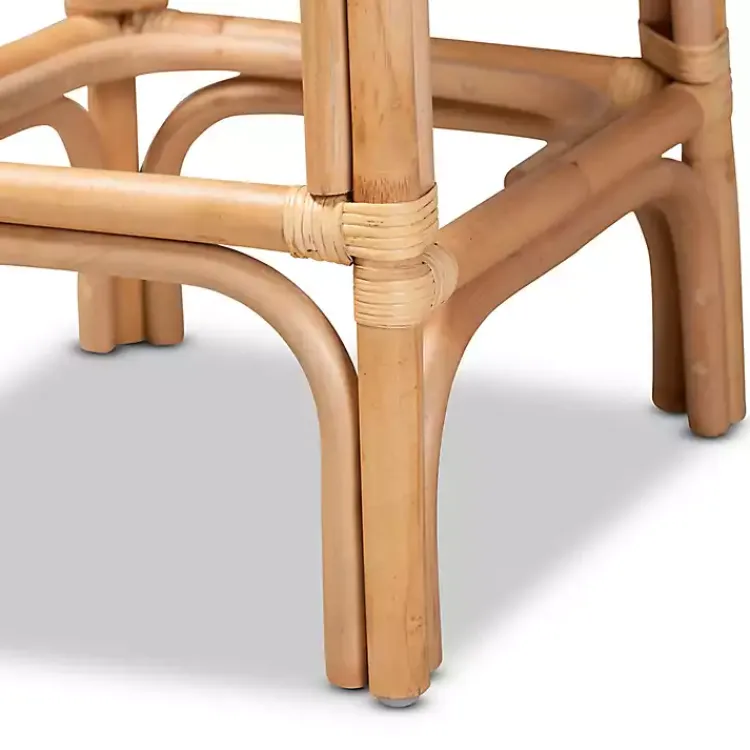 Bar Stools & Counter Height Stools-Kirklands Home Greek Natural Rat Woven Counter Stool Tan
