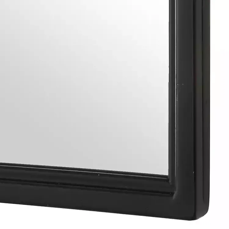 Decorative Mirrors-Kirklands Home Black Metal Arch Frame Wall Mirror