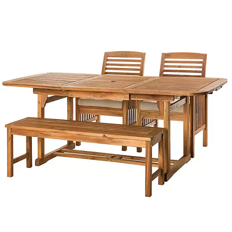 Outdoor Dining-Kirklands Home Wood Slat Back 4-pc. Outdoor Dining Set Tan