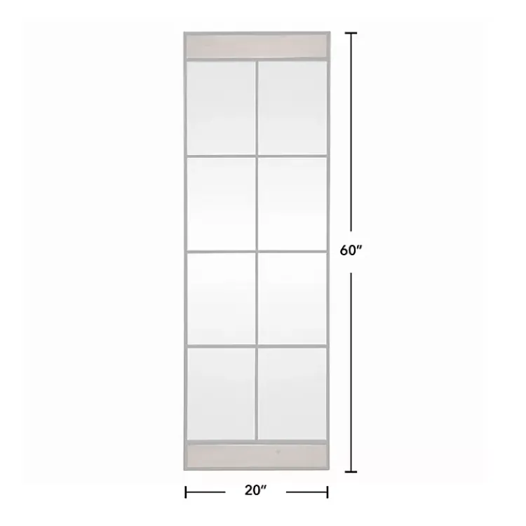 Decorative Mirrors-Kirklands Home Black Metal Window Grid Standing Mirror