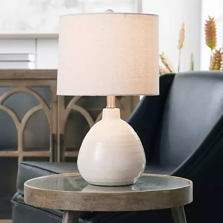 Table Lamps-Kirklands Home Smooth Ceramic Table Lamp Ivory