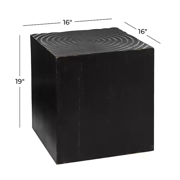 Accent & End Tables-Kirklands Home Wood Square Accent Table Black