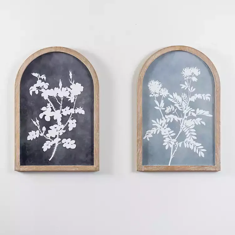 Framed Art-Kirklands Home Dark Botanicals Arch Framed Wall Art Blue