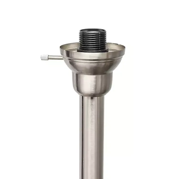 Floor Lamps-Kirklands Home Brushed Nickel 3-Scallop Glass Floor Lamp Gray