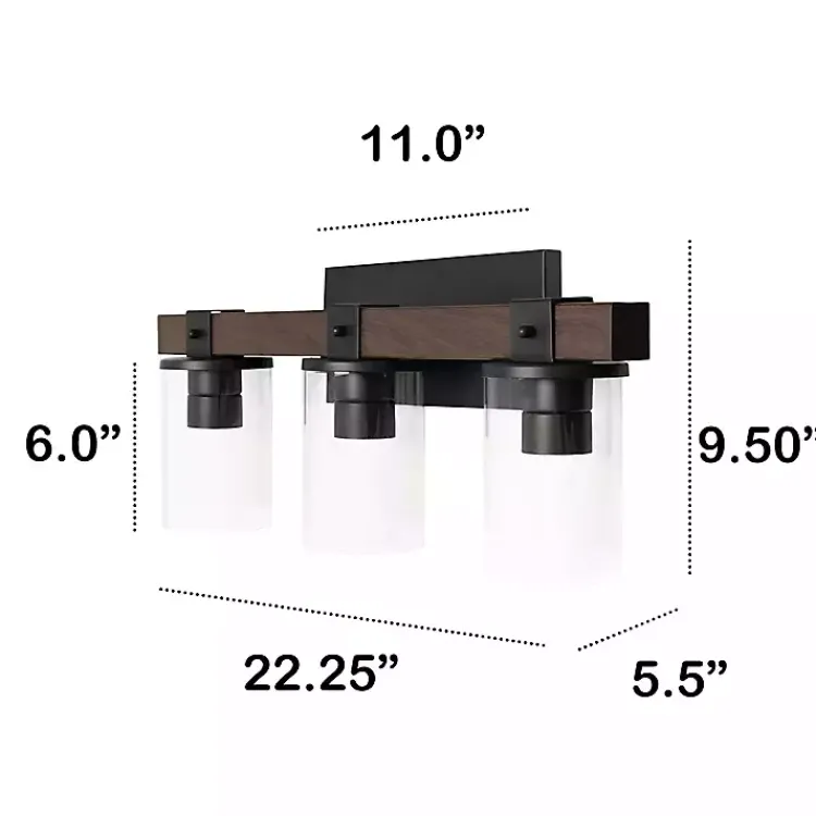 Flush Mount Lighting-Kirklands Home Crossbeam Vanity Flushed Mount Shade Brown