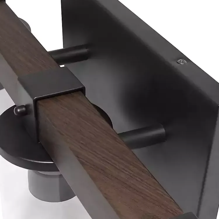 Flush Mount Lighting-Kirklands Home Crossbeam Vanity Flushed Mount Shade Brown