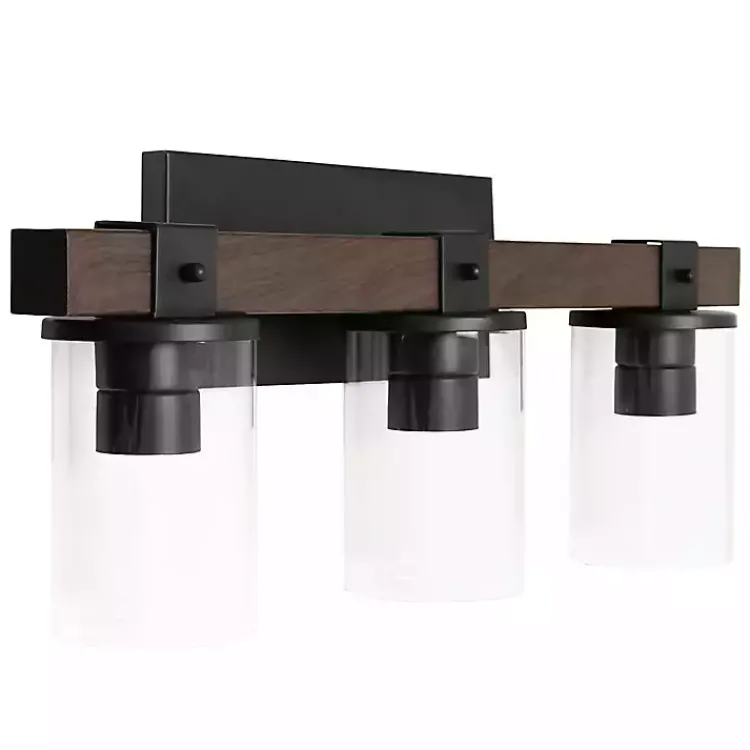 Flush Mount Lighting-Kirklands Home Crossbeam Vanity Flushed Mount Shade Brown