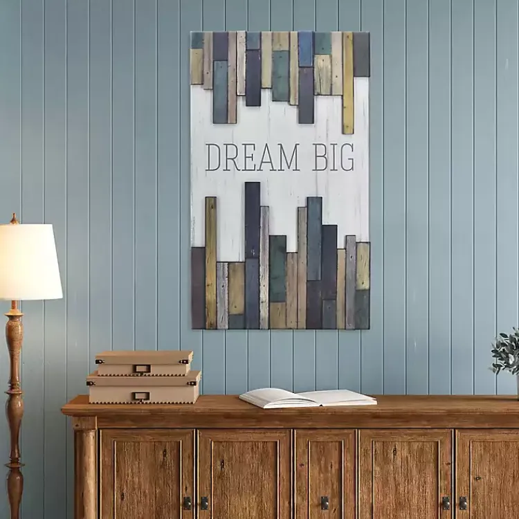 Wall Quotes & Signs-Kirklands Home Dream Big Wood Slat Wall Plaque