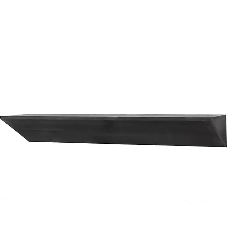 Shelves-Kirklands Home Black Wedge Wood Large Floating Shelf