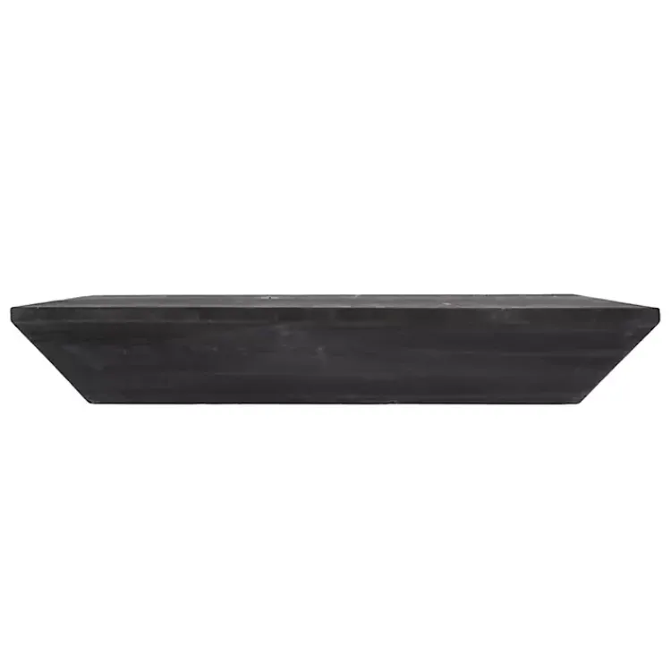 Shelves-Kirklands Home Black Wedge Wood Small Floating Shelf