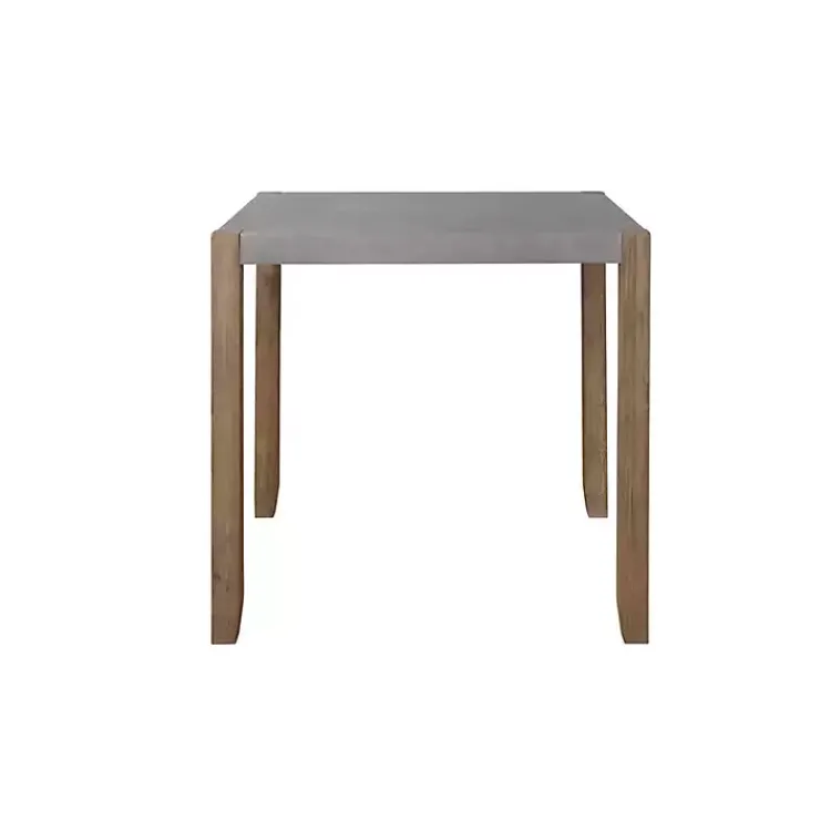 Dining Tables-Kirklands Home Amber Wood and Faux Concrete Dining Table