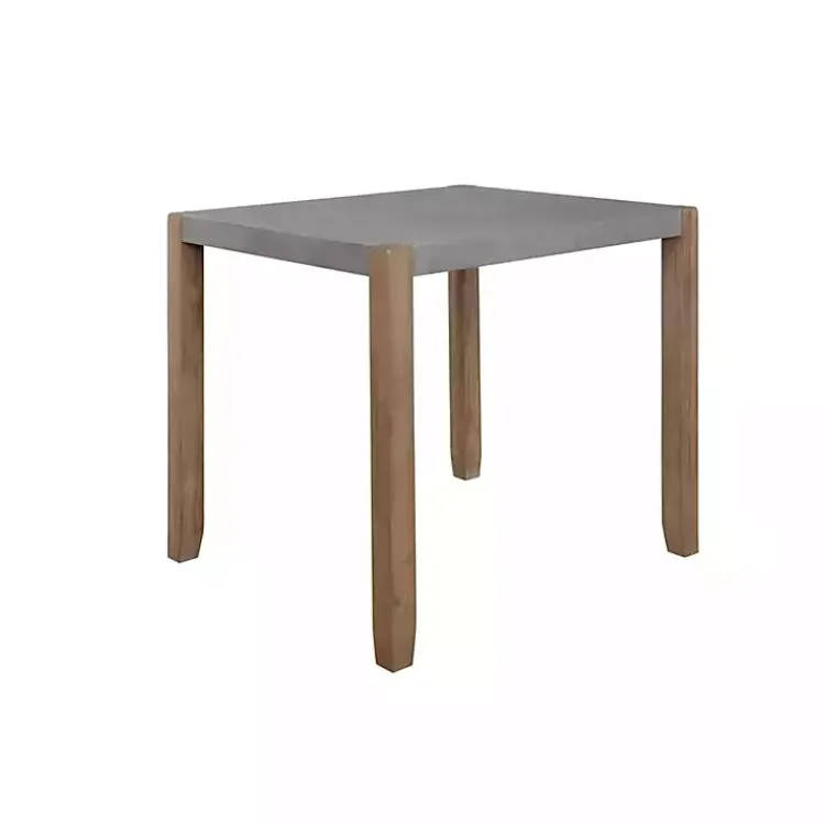 Dining Tables-Kirklands Home Amber Wood and Faux Concrete Dining Table