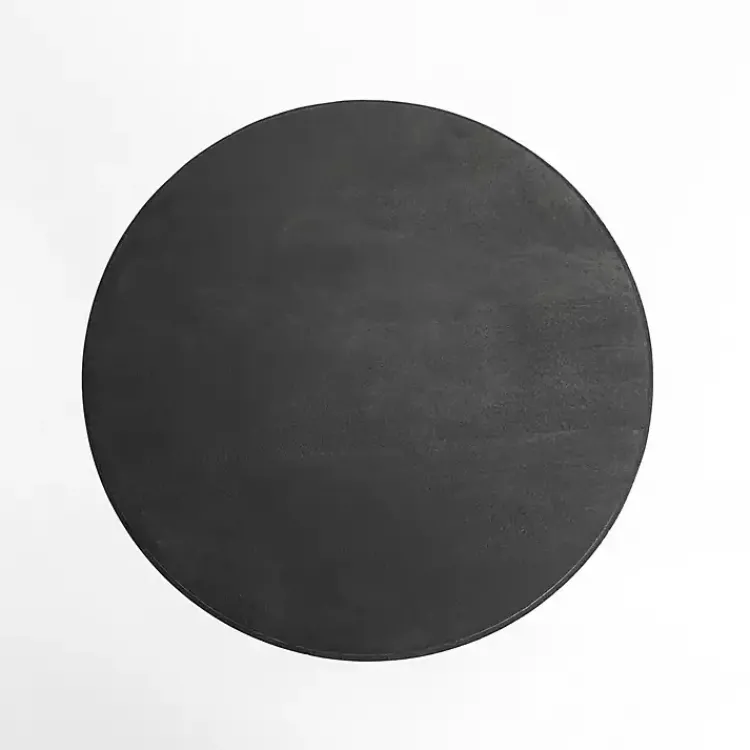 Accent & End Tables-Kirklands Home Wood Round Dori Side Table Black