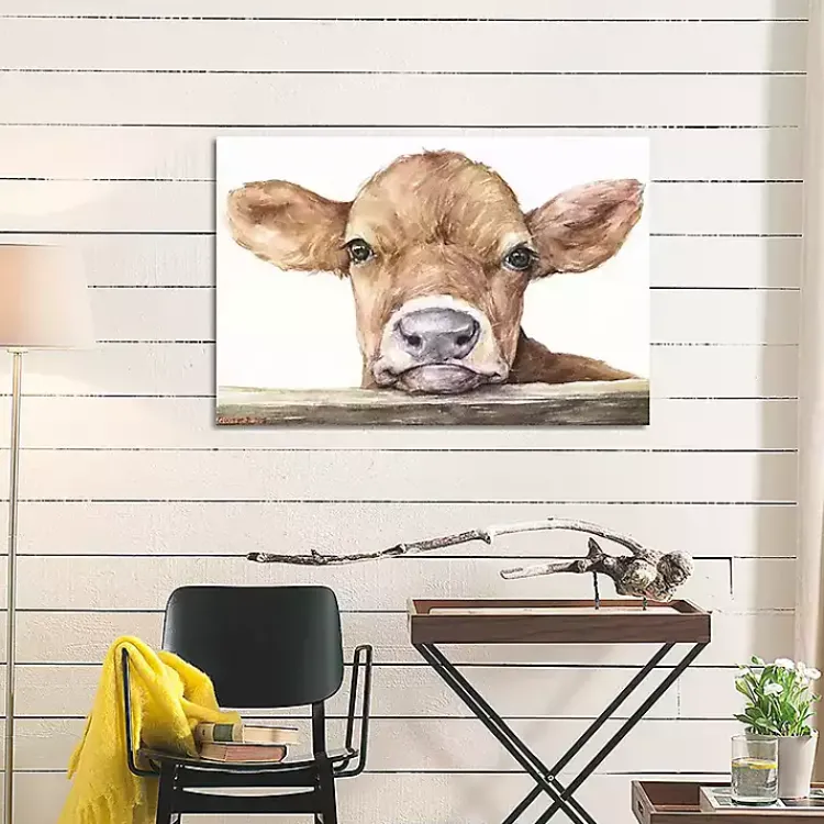 Canvas Art-Kirklands Home Calf Giclee Canvas Art Print, 40x26 Brown