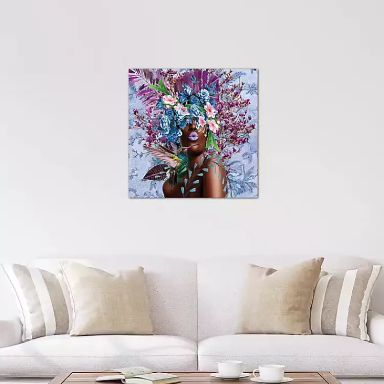 Canvas Art-Kirklands Home Woman in Bloom Purplicious Giclee Canvas Art Print Purple
