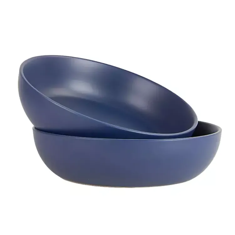Serving & Entertaining-Kirklands Home Matte Midnight Serving Bowls, Set of 2 Blue