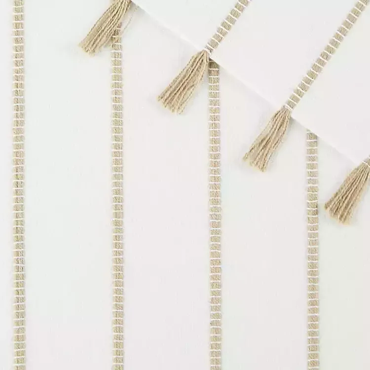 Table Linens-Kirklands Home and Stone Striped Placemats, Set of 4 White