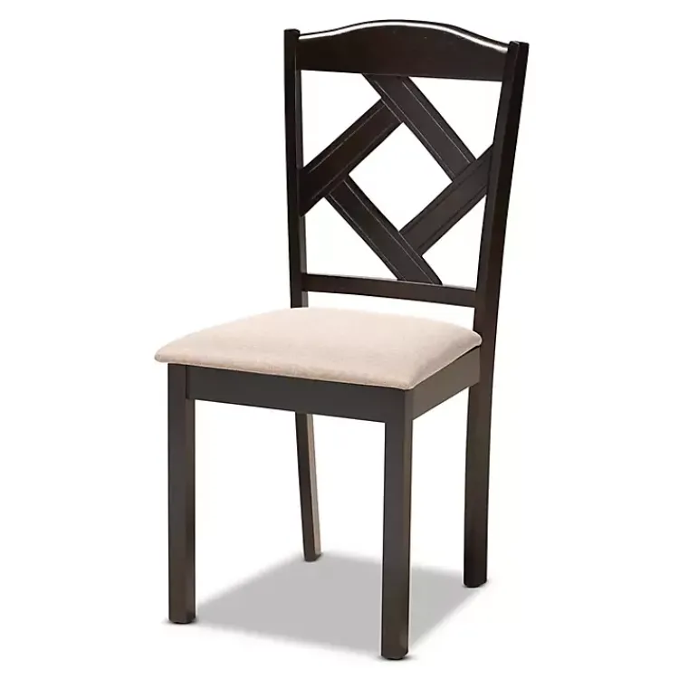 Dining Tables-Kirklands Home Sandy Beige Diamond Back 7-pc. Dining Set