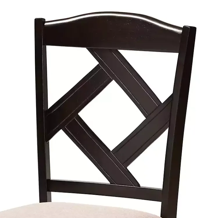 Dining Tables-Kirklands Home Sandy Beige Diamond Back 7-pc. Dining Set