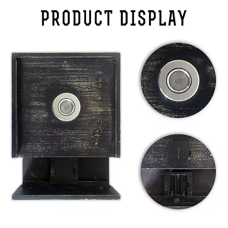 Shelves-Kirklands Home Black LED Floating Shelf with Remote, 10 in.