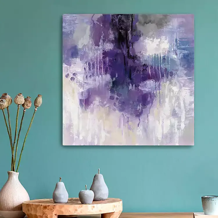Canvas Art-Kirklands Home Violet Rain Canvas Art Print Blue