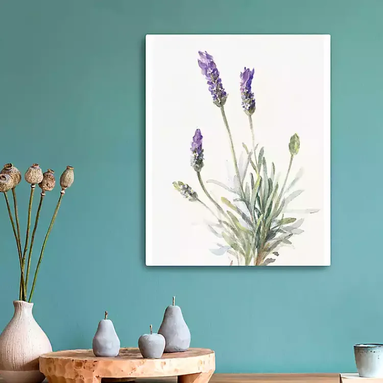 Canvas Art-Kirklands Home Floursack Lavender III Linen Canvas Art Print