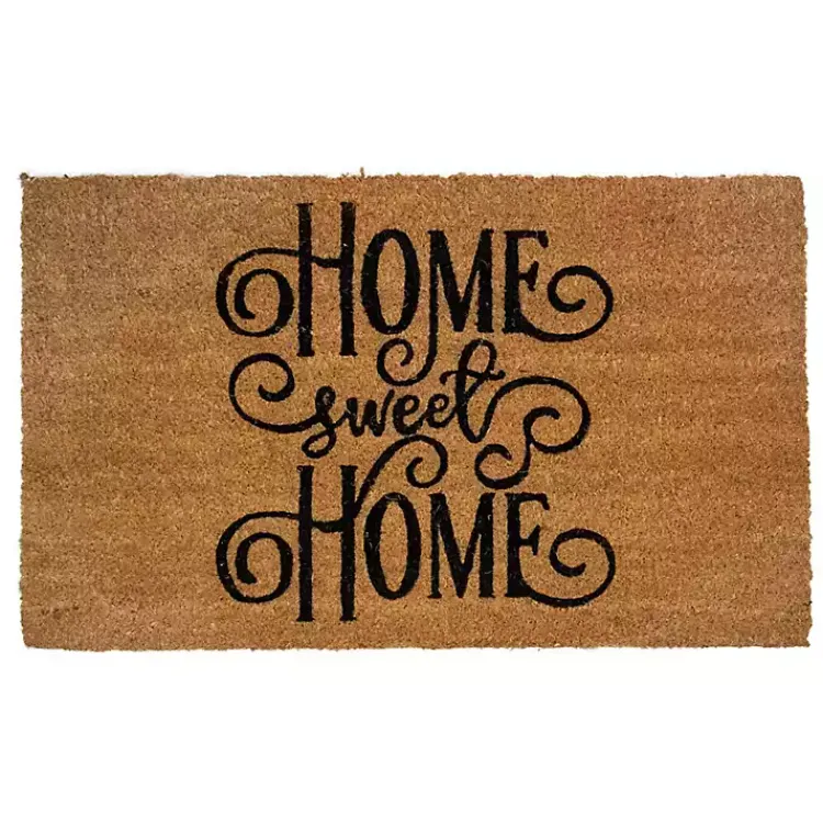 Doormats-Kirklands Home Flourish Script Home Sweet Home Coir Doormat