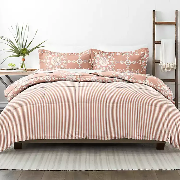 Comforters-Kirklands Home Clay Daisy Medallion Queen 3-pc. Comforter Set Orange