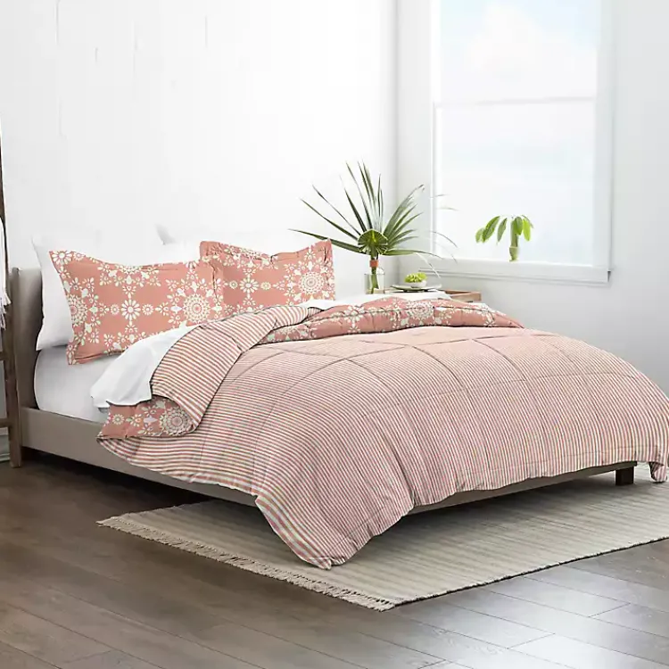 Comforters-Kirklands Home Clay Daisy Medallion Queen 3-pc. Comforter Set Orange