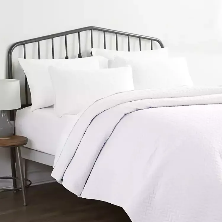 Bedspreads & Coverlets-Kirklands Home Herringbone Quilted 3-pc. Queen Coverlet Set White
