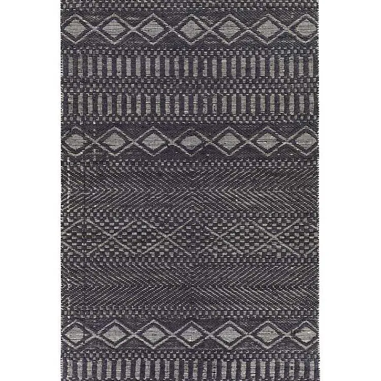Area Rugs-Kirklands Home Diamond Jute Area Rug, 8x10 Black