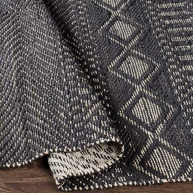 Area Rugs-Kirklands Home Diamond Jute Area Rug, 8x10 Black