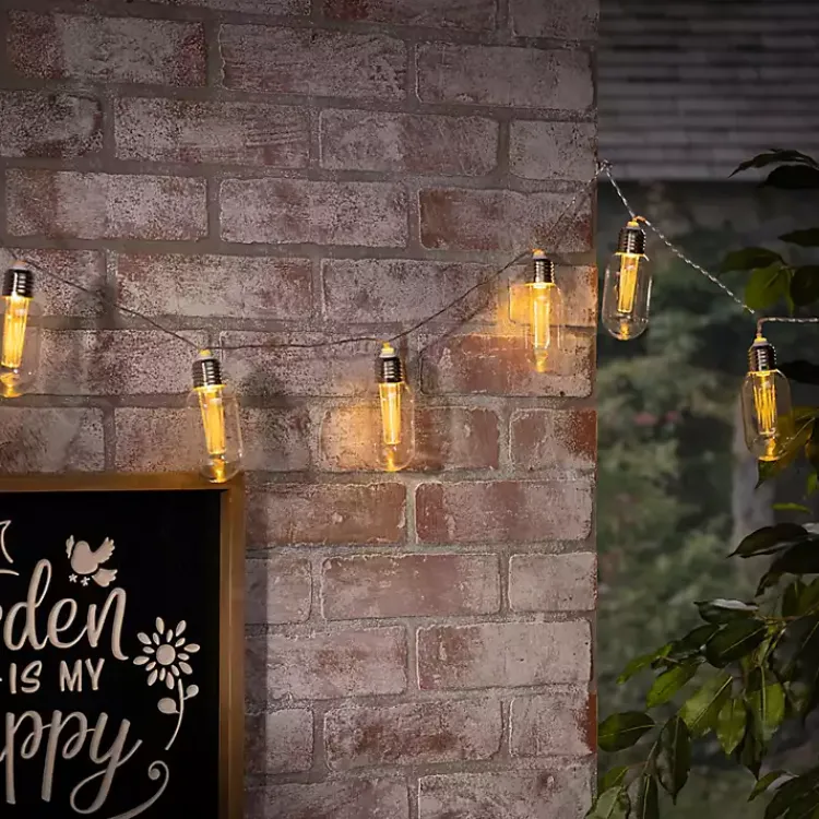 Outdoor Lighting-Kirklands Home Solar Bullet Outdoor String Lights Silver