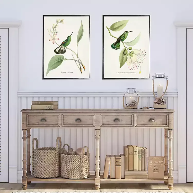 Framed Art-Kirklands Home Hummingbirds on Flowers 2-pc. Framed Art Print Set