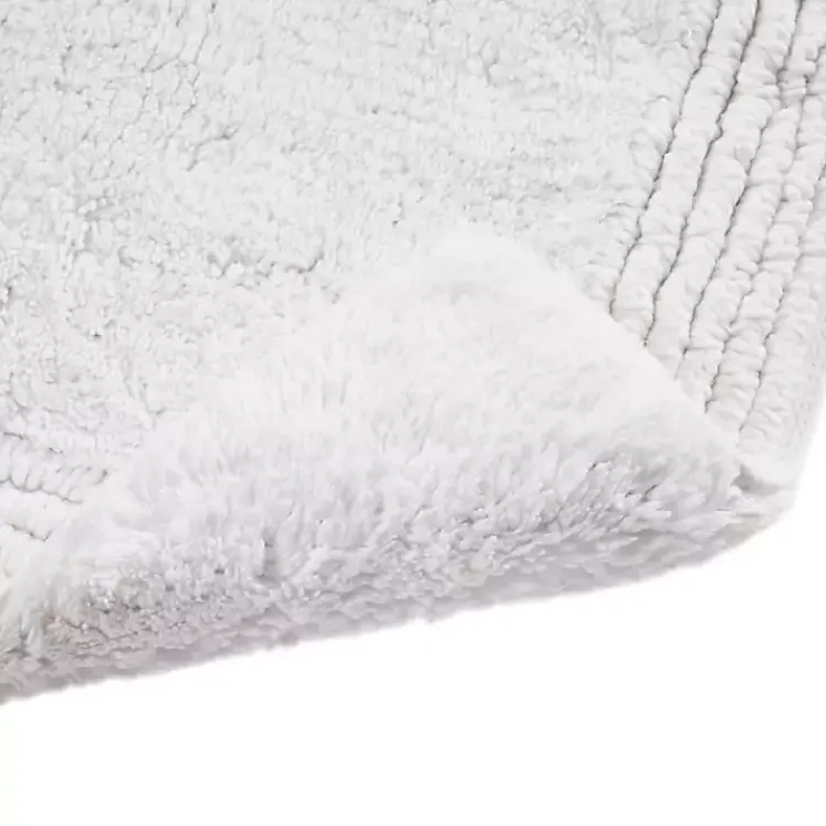 Bathroom Rugs-Kirklands Home Tufted Reversible Bath Mat, 34 in. White