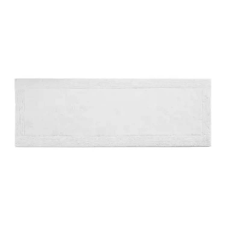 Bathroom Rugs-Kirklands Home Tufted Reversible Bath Runner White