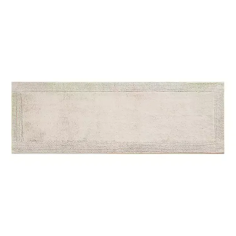 Bathroom Rugs-Kirklands Home Taupe Tufted Reversible Cotton Bath Mat, 72 in. Tan