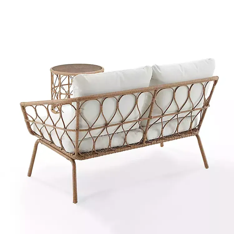 Outdoor Sets-Kirklands Home Woven Loop Rattan 2-pc. Outdoor Loveseat Set