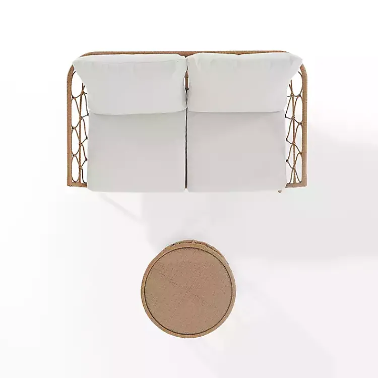 Outdoor Sets-Kirklands Home Woven Loop Rattan 2-pc. Outdoor Loveseat Set