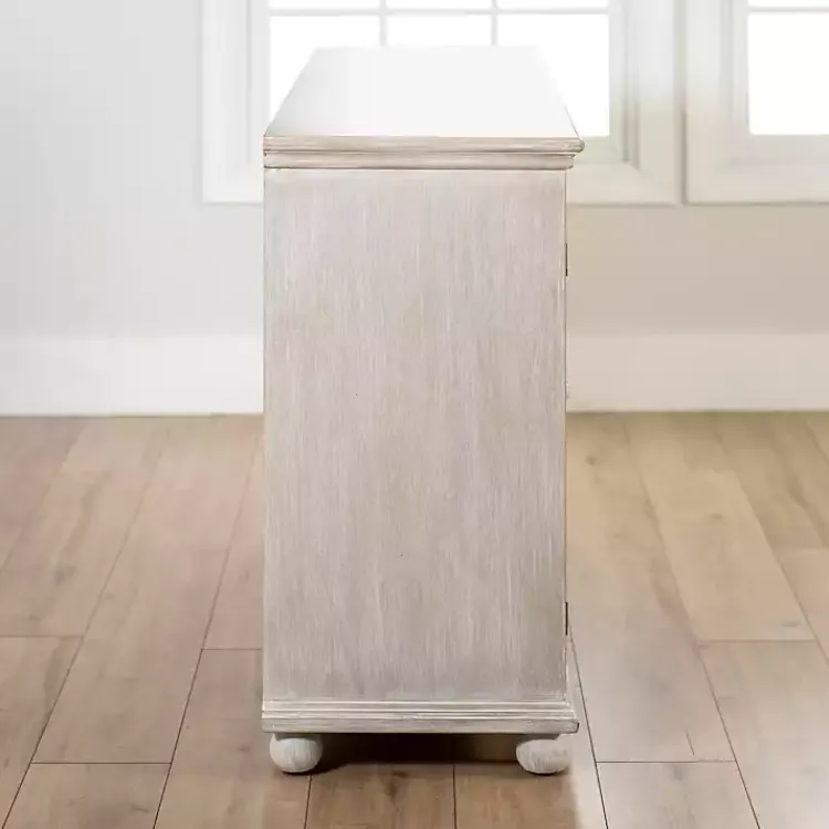 Cabinets & Sideboards-Kirklands Home Alana washed 4-Door Cabinet White