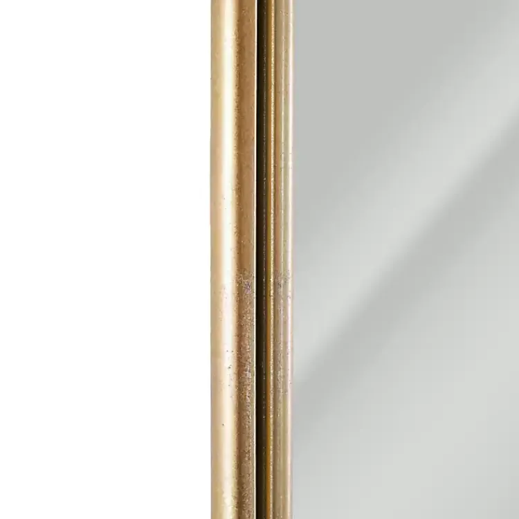 Decorative Mirrors-Kirklands Home Antique Gold Metal Ornate Arch Wall Mirror