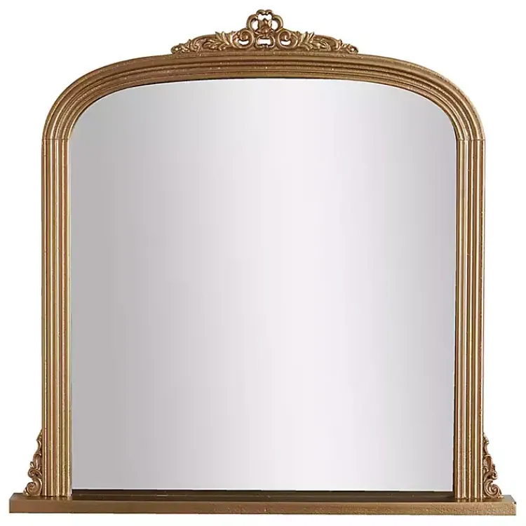 Decorative Mirrors-Kirklands Home Antique Brass Ornate Filigree Mirror