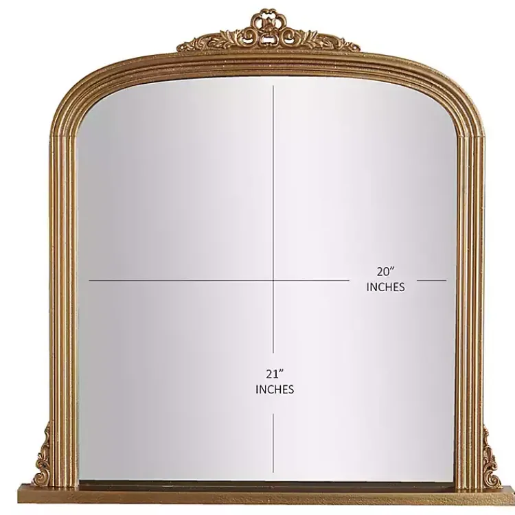 Decorative Mirrors-Kirklands Home Antique Brass Ornate Filigree Mirror