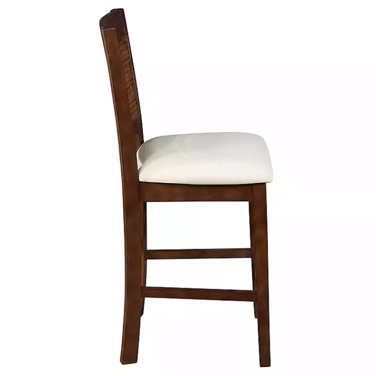 Bar Stools & Counter Height Stools-Kirklands Home Brown Wilbur Cane Back Counter Stools, Set of 2