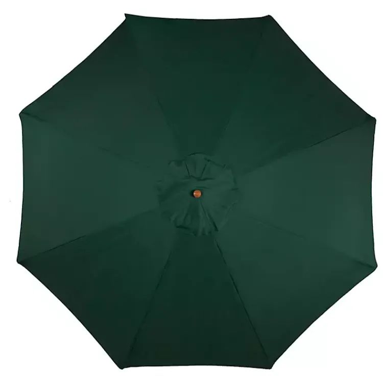 Outdoor Accent Furniture-Kirklands Home Hunter 8 ft. Wooden Pulley Umbrella Green