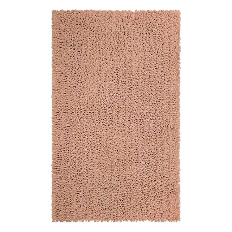 Bathroom Rugs-Kirklands Home Blush Chenille Bath Mat, 45 in. Pink