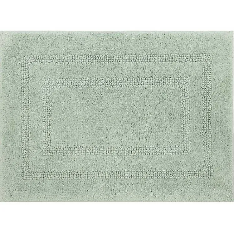 Bathroom Rugs-Kirklands Home Seaglass Reversible Cotton Bath Mat, 45 in. Green